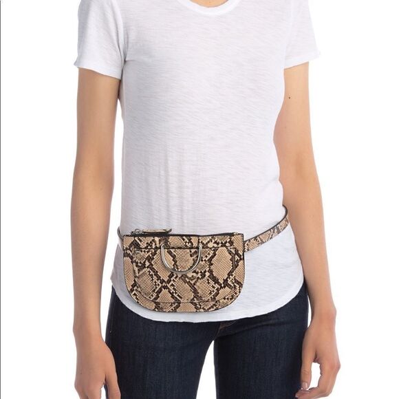 14th & Union Snake Embossed D-Ring Belt Bag - Picture 3 of 3